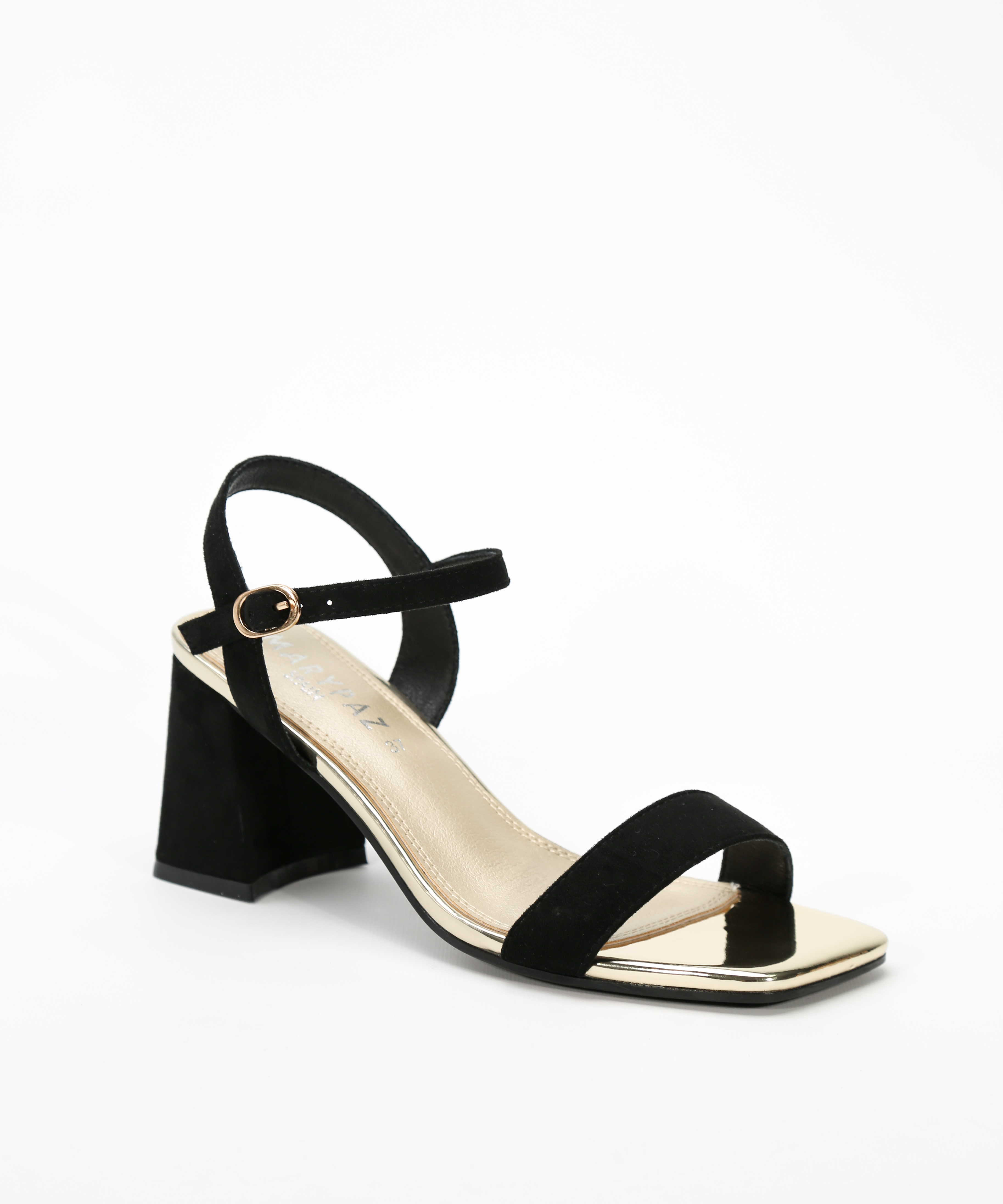 Sandalias tacón bicolor